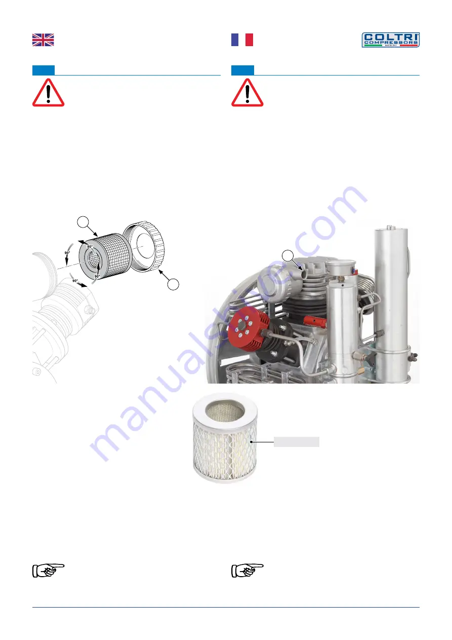 Coltri Compressors MCH-13/ETS MINI SILENT EVO Use And Maintenance Manual Download Page 44