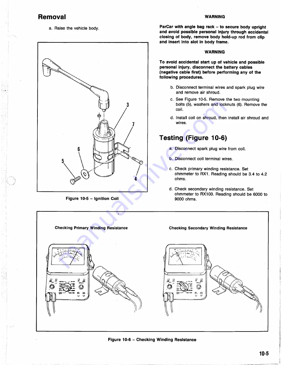 Columbia ParCar 1991 Electric Columbia Shuttle Service Manual Download Page 78