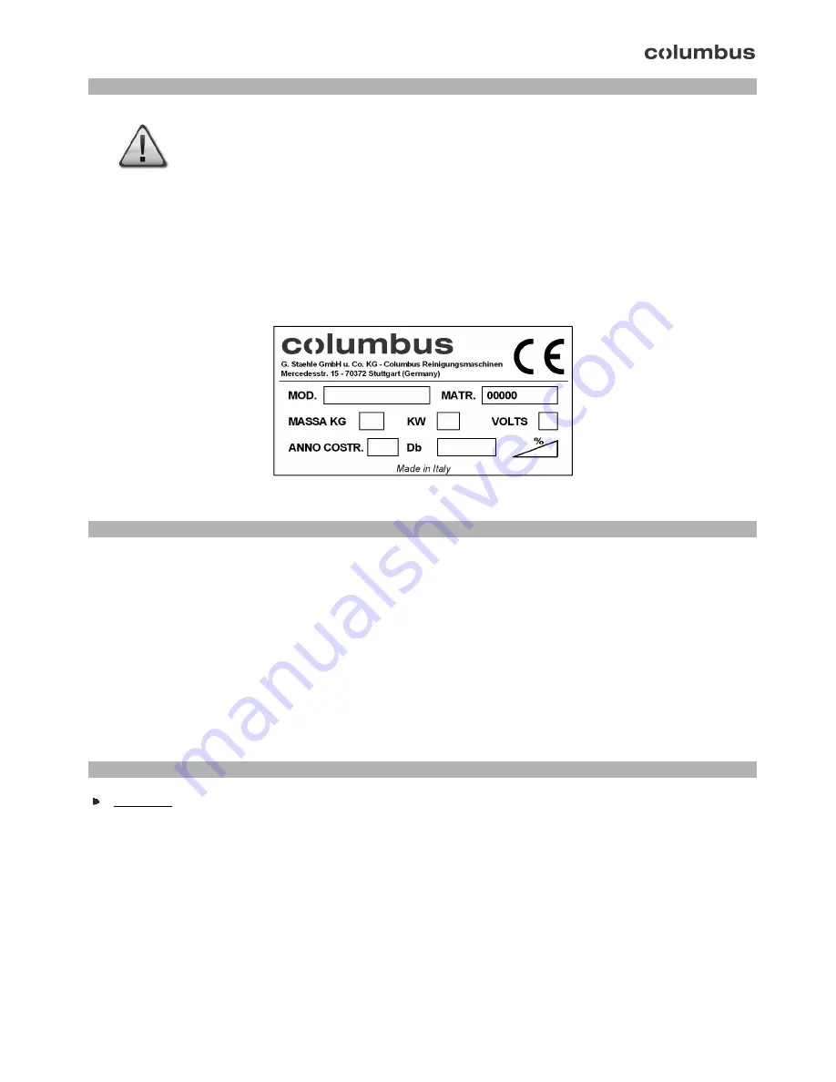 Columbus KS 51 VM 45 M Скачать руководство пользователя страница 18