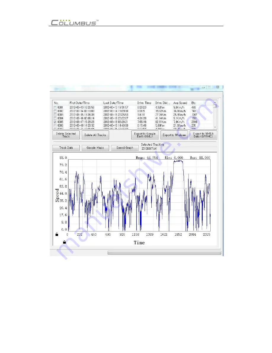 Columbus V-800+ User Manual Download Page 9