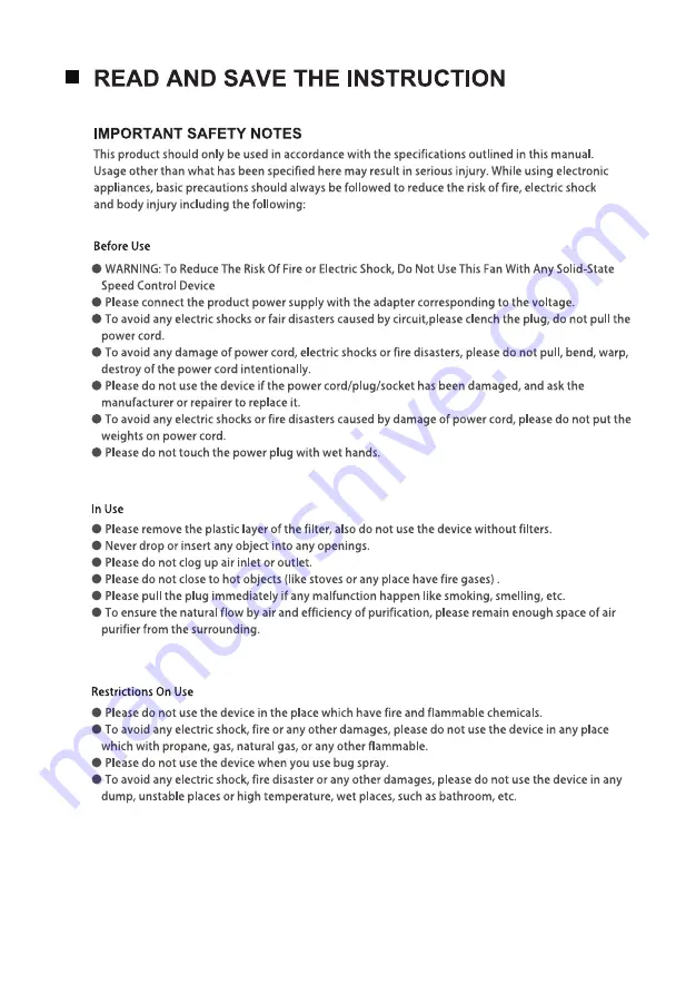 Colzer KJ580 Instruction Manual Download Page 3