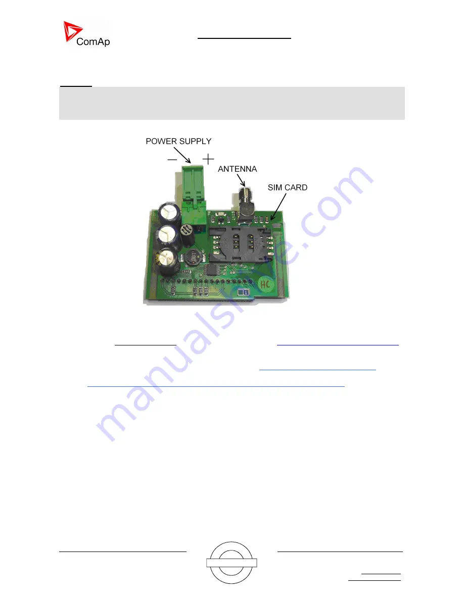 ComAp IL-NT-GPRS Скачать руководство пользователя страница 1