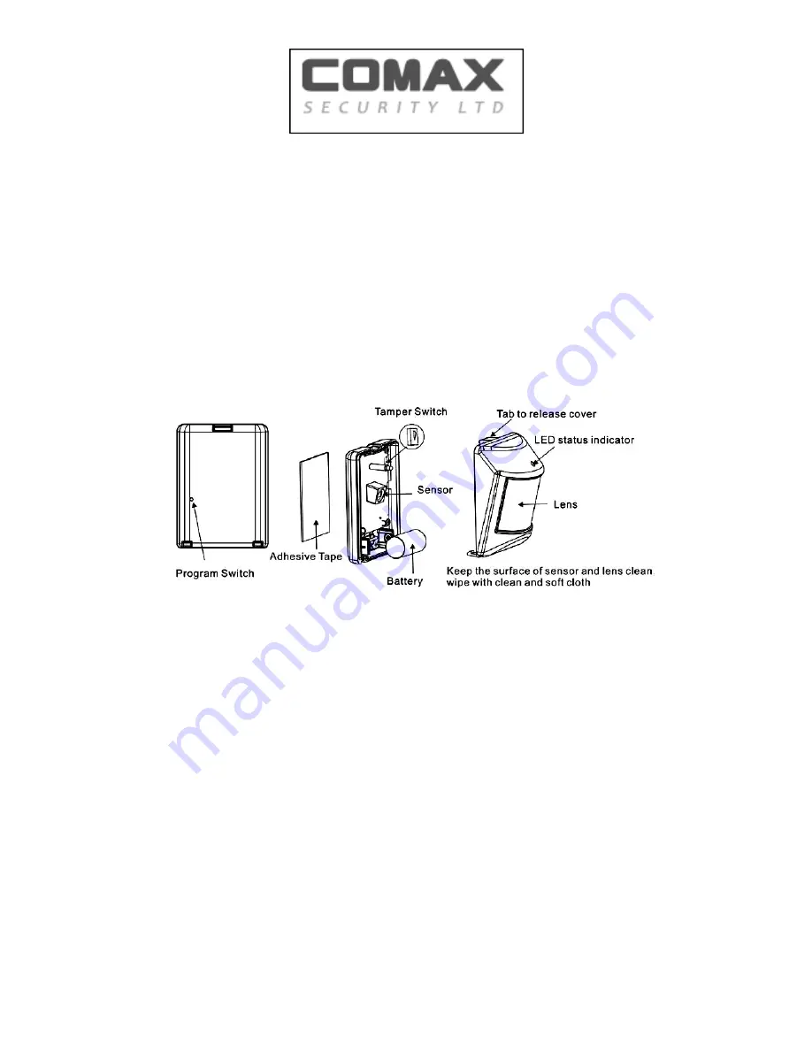 Comax CM-PIR03 Operation Manual Download Page 1