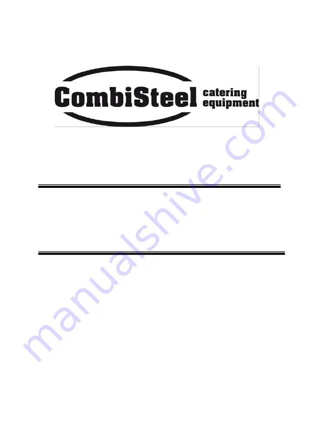 CombiSteel G6IN100E Instruction And Maintenance Manual Download Page 1