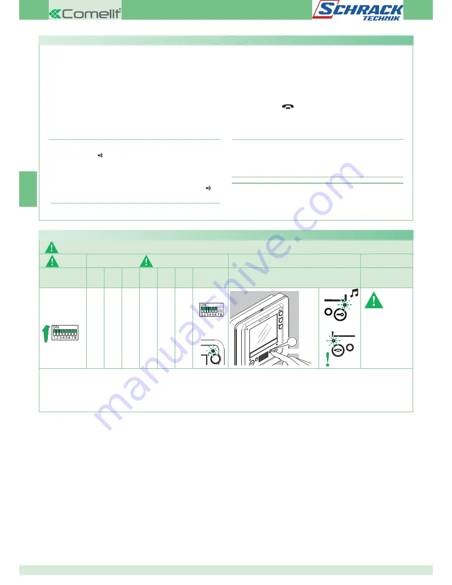 Comelit 1205/B Technical Manual Download Page 62