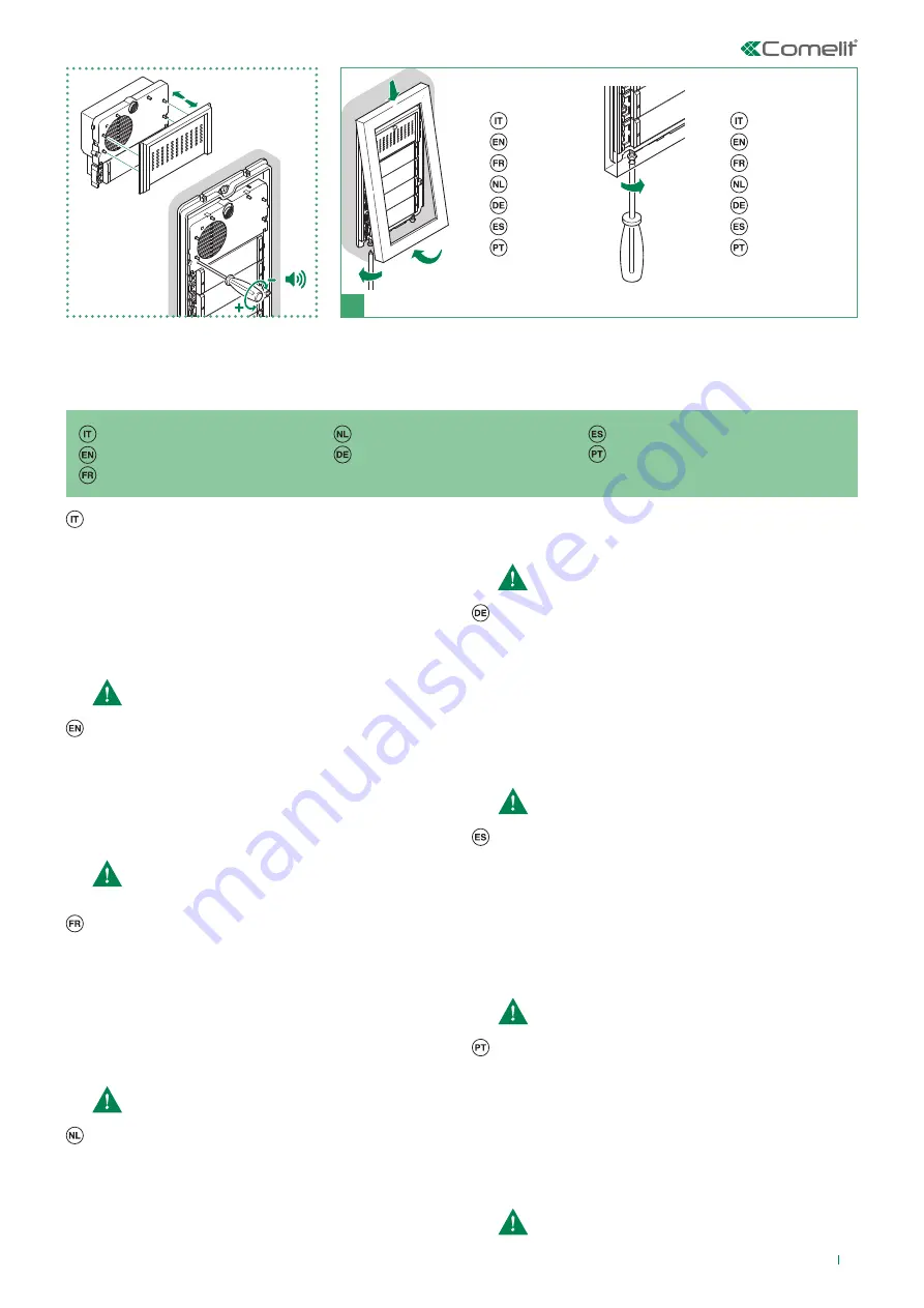 Comelit 1621VC Technical Manual Download Page 3