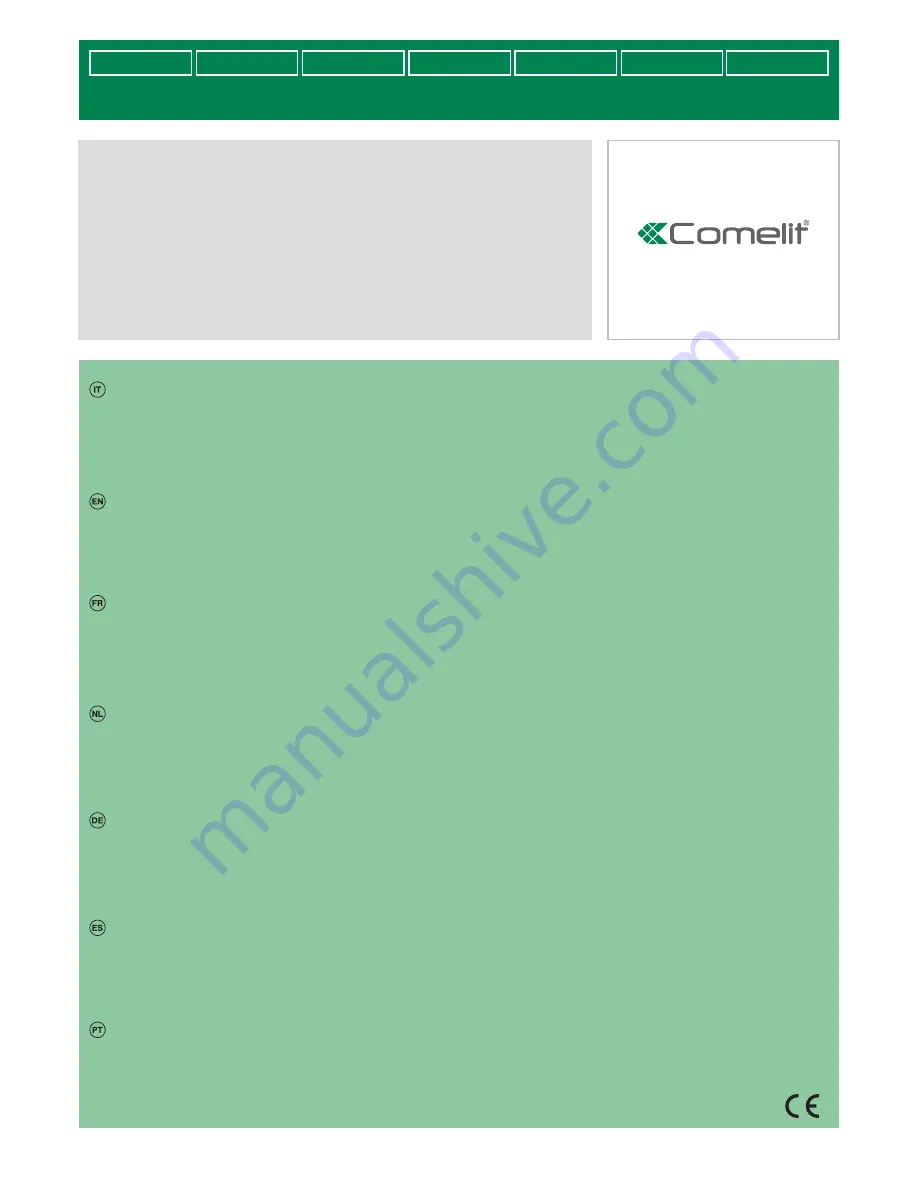 Comelit 3063D Technical Manual Download Page 1