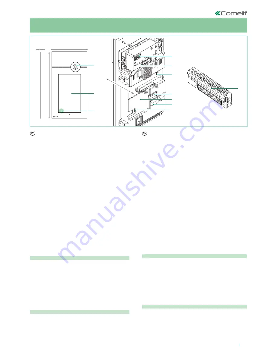 Comelit 316 Touch Technical Manual Download Page 3