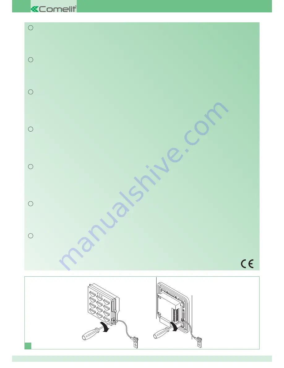 Comelit 3188 Technical Manual Download Page 2