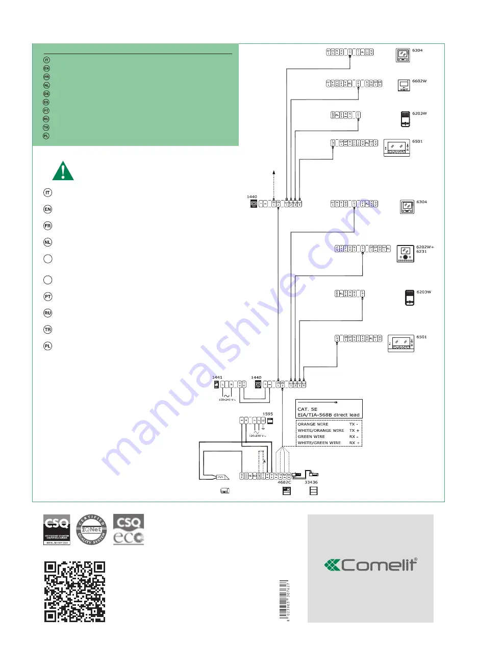 Comelit 6602W/BM Technical Manual Download Page 8