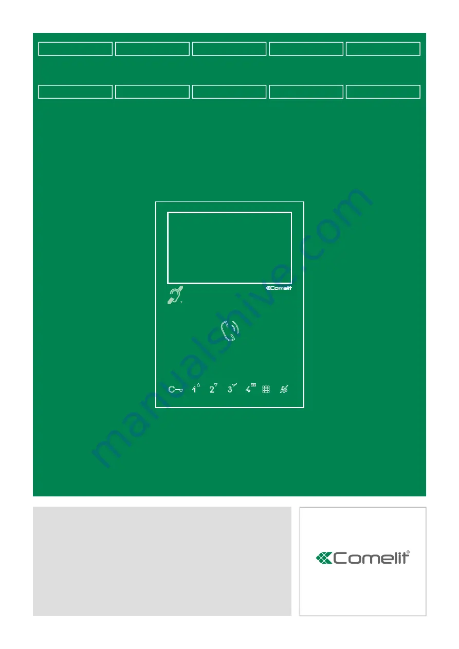 Comelit 6722W Technical Manual Download Page 1