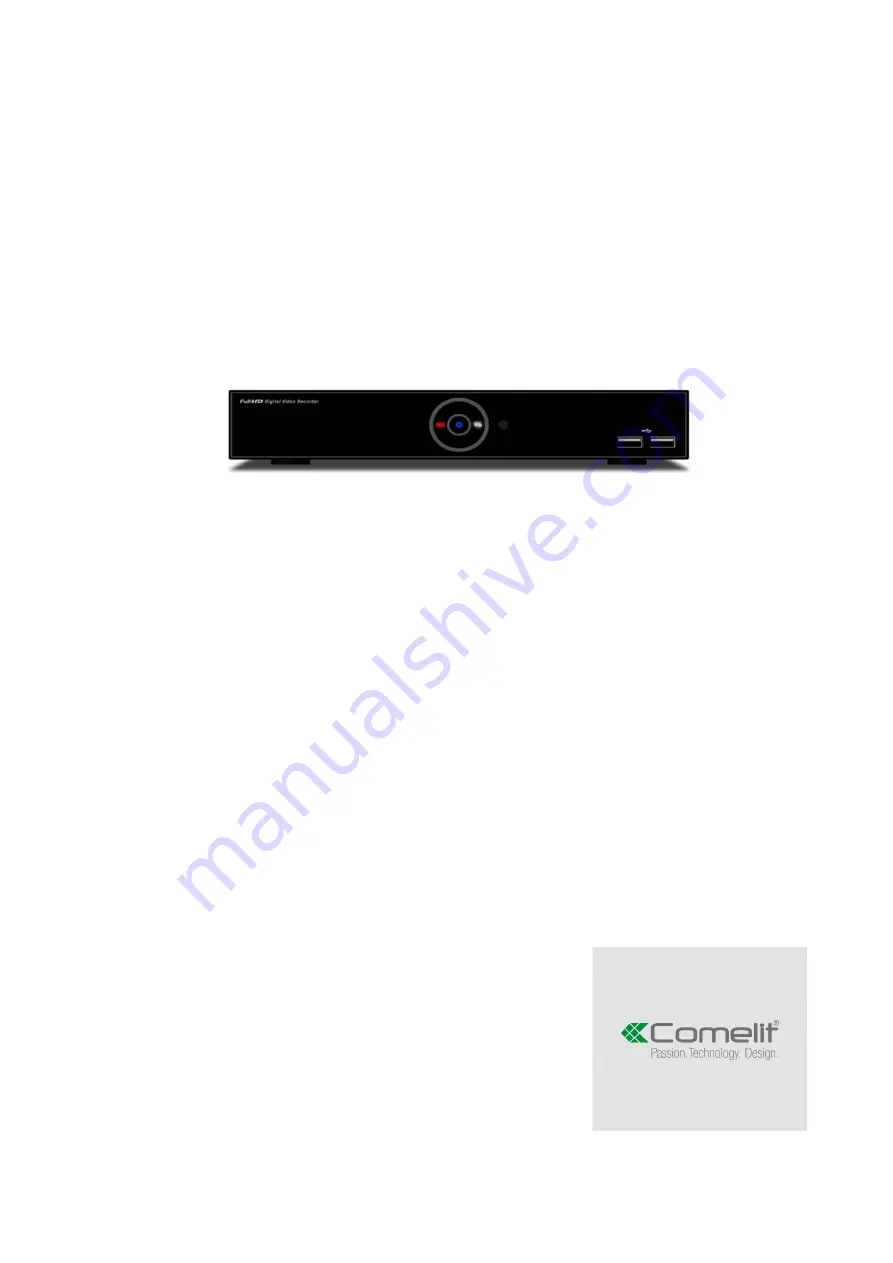 Comelit AHDVR PROFESSIONAL Series Manual Download Page 1