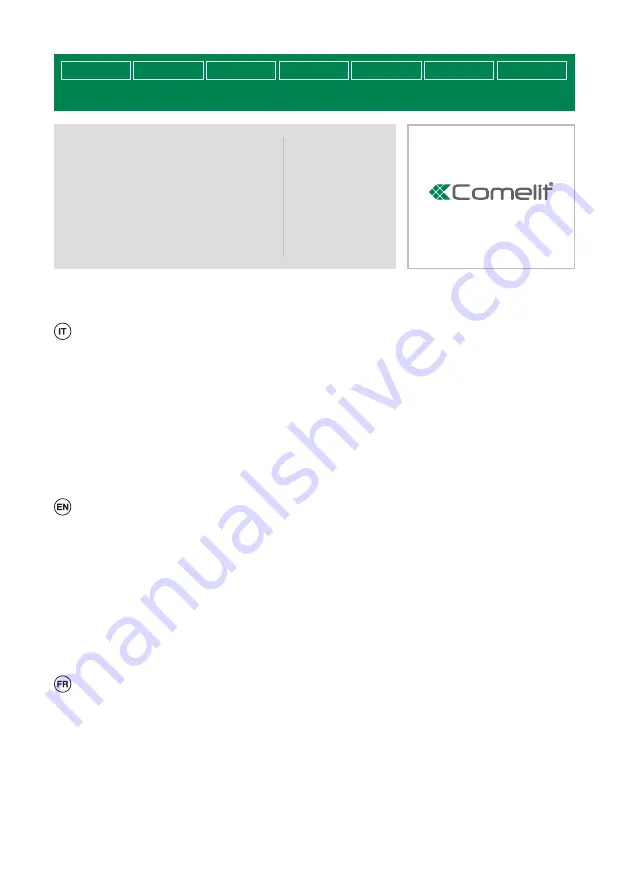 Comelit Ciao CA5100A Technical Manual Download Page 1