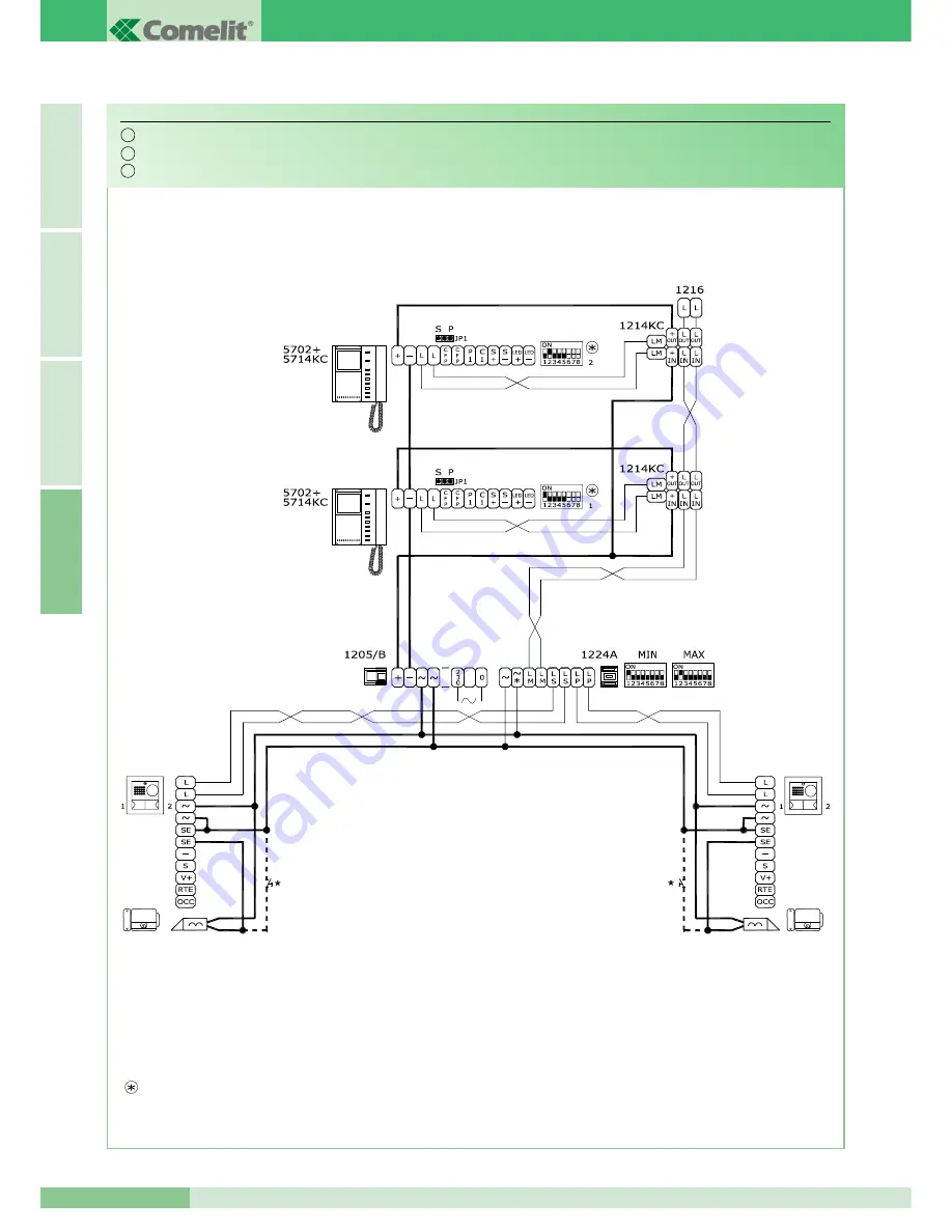 Comelit COLOR BRAVO 8184 Technical Manual Download Page 78