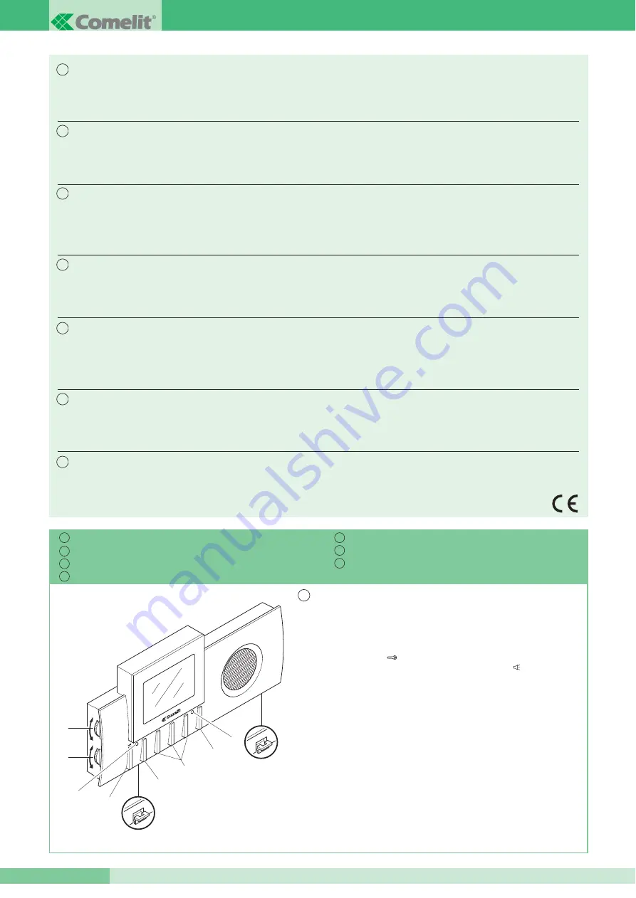 Comelit Diva series Technical Sheet Download Page 2