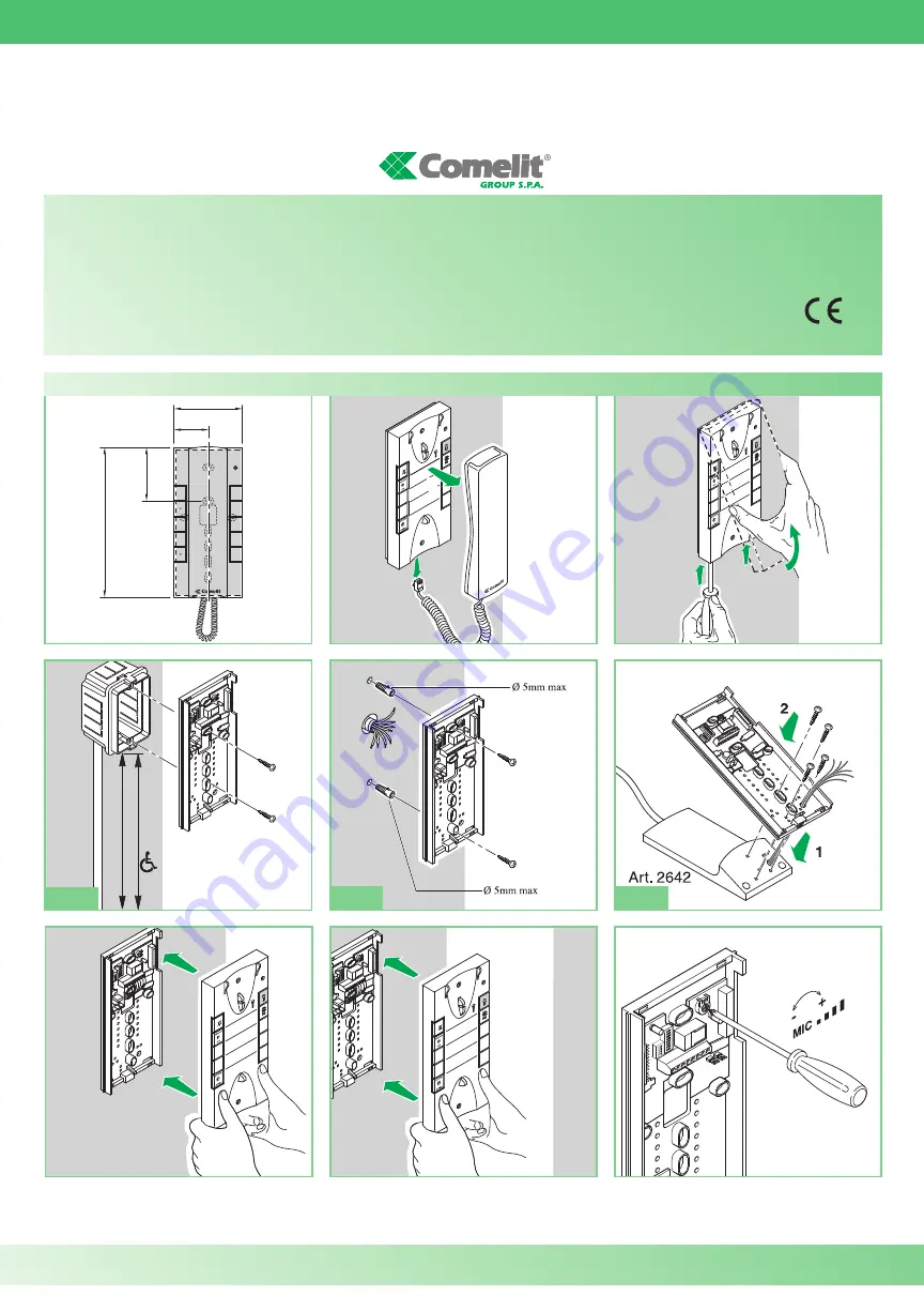 Comelit FT 2610SH Technical Sheet Download Page 1