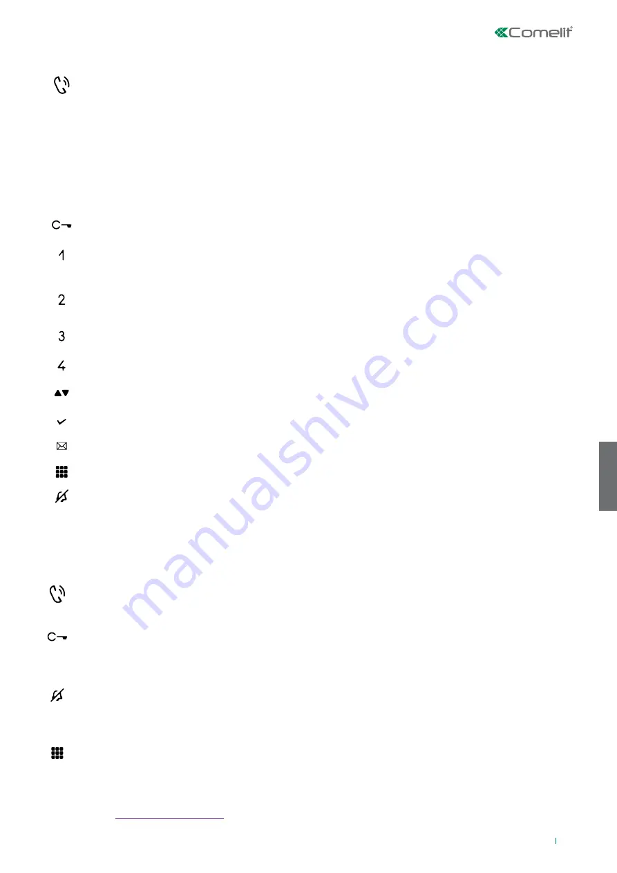 Comelit HFX-7000MW Technical Manual Download Page 91