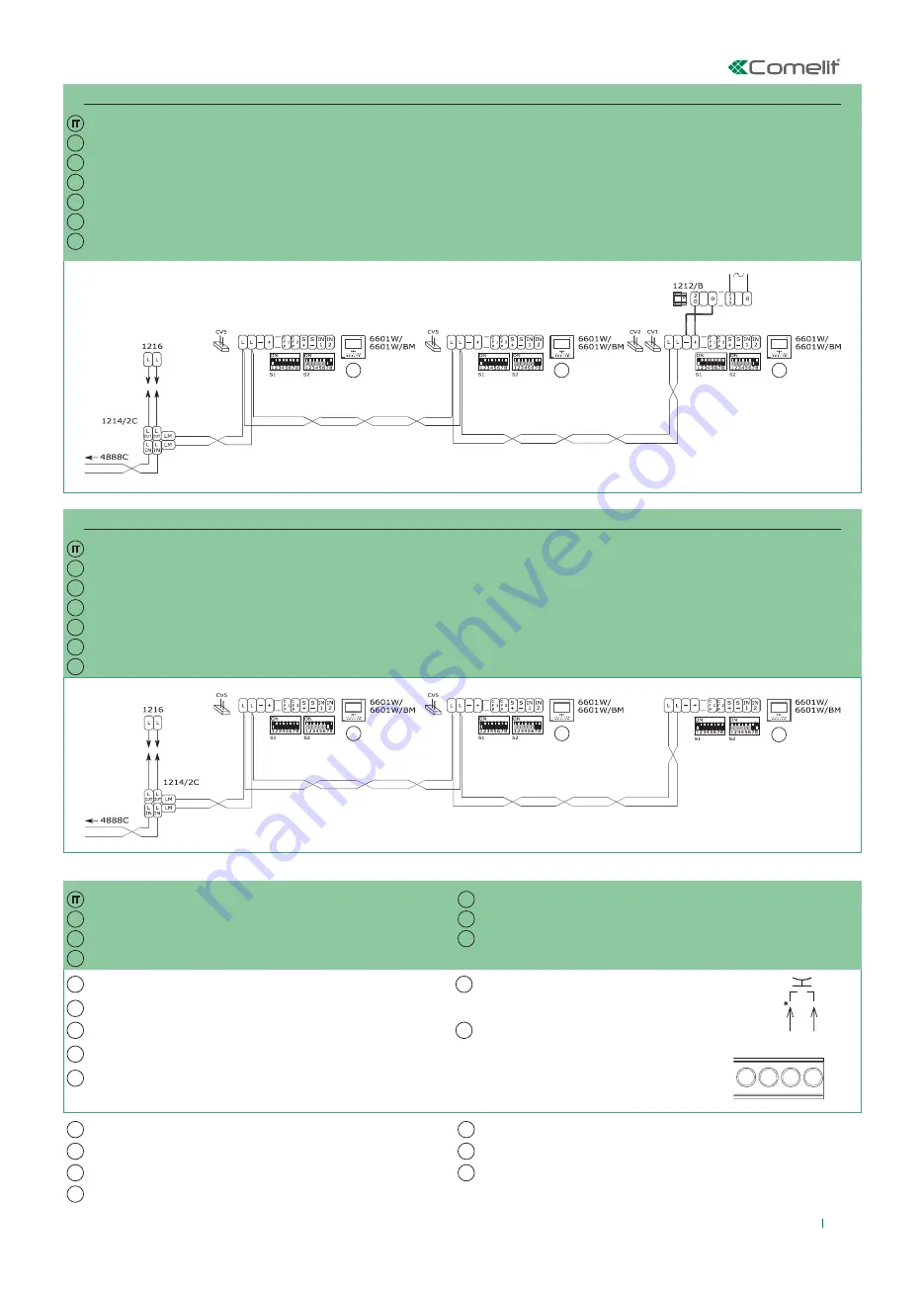 Comelit Icona 6601W Technical Manual Download Page 21