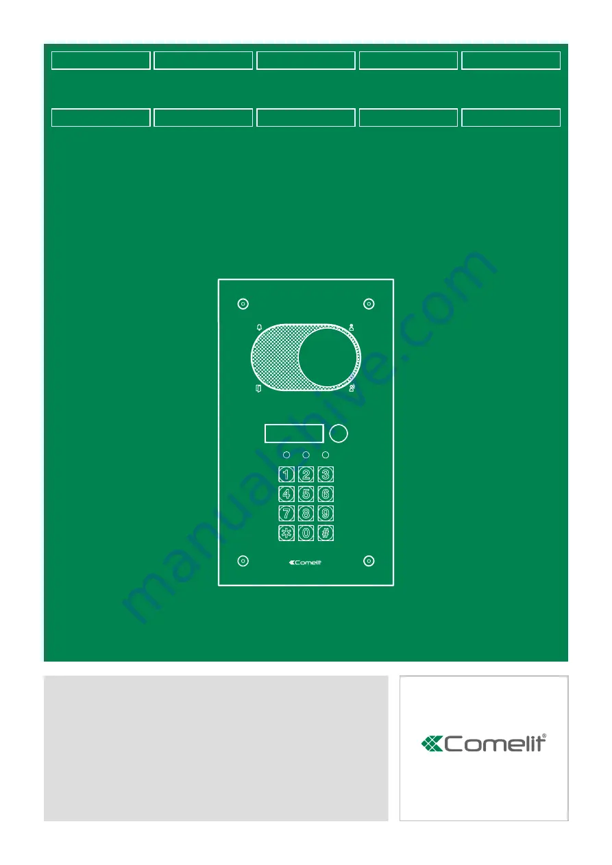 Comelit IX0101KP Technical Manual Download Page 1