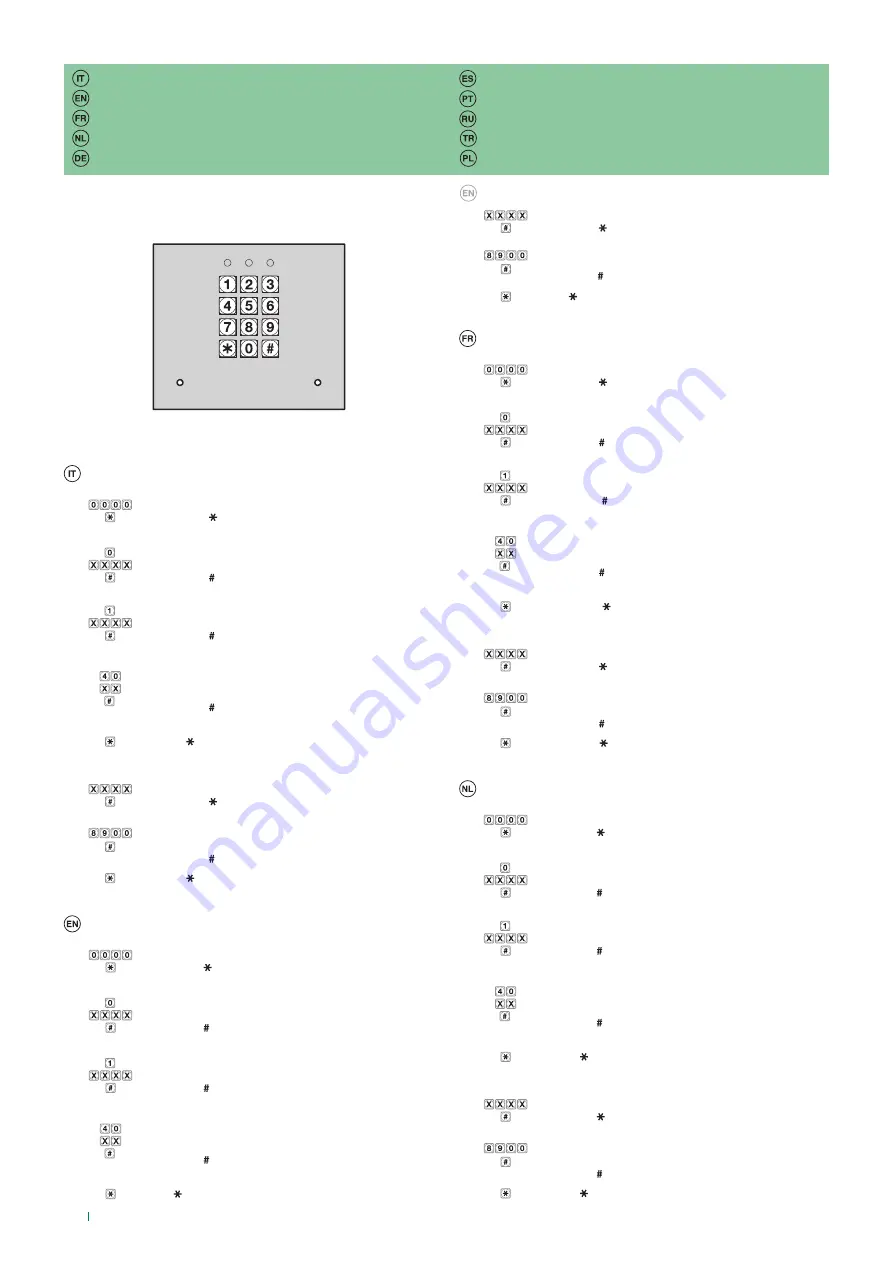 Comelit IX0101KP Technical Manual Download Page 8