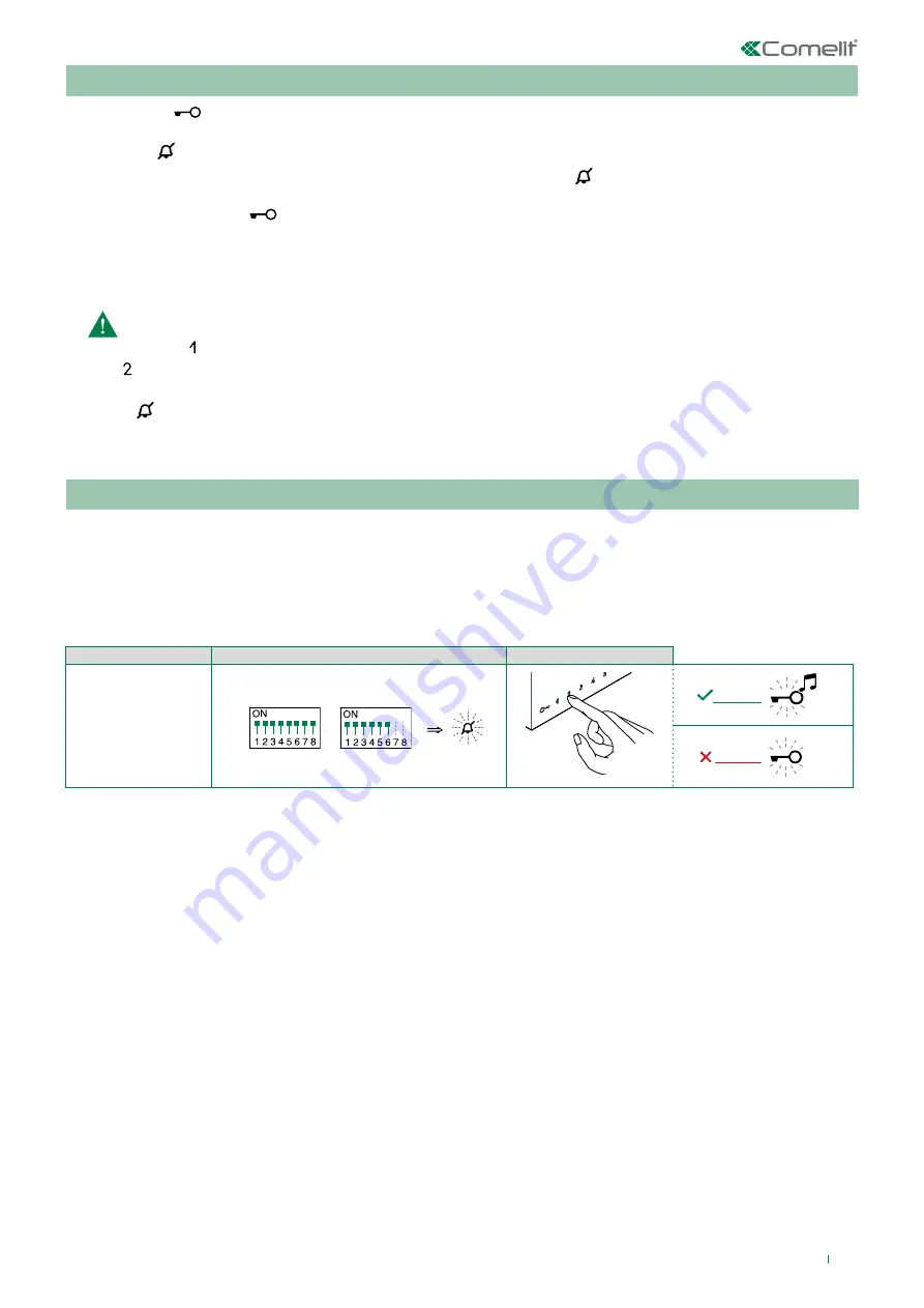 Comelit Mini 6701W Technical Manual Download Page 13