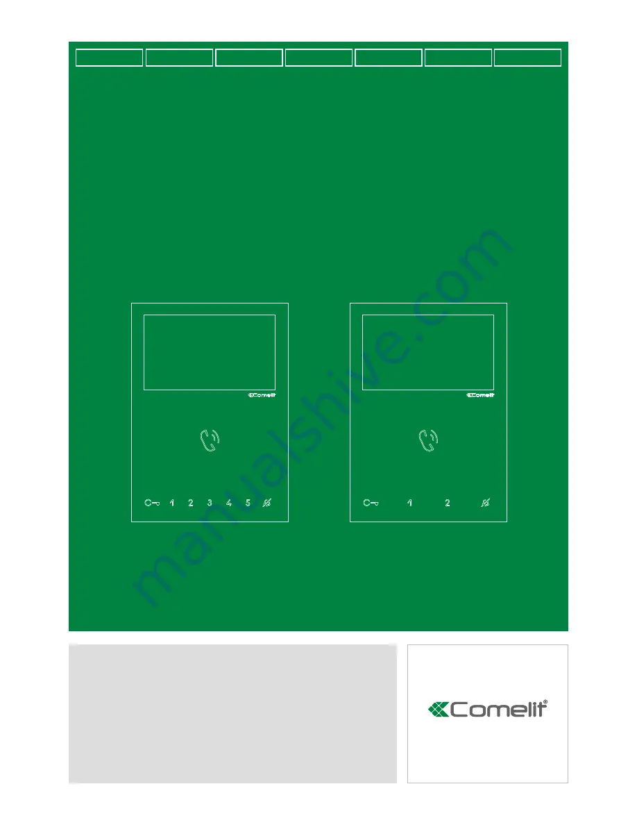 Comelit Mini 6721W Technical Manual Download Page 1