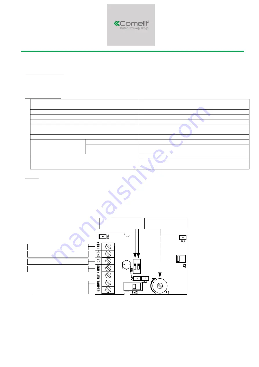 Comelit MINIMURANO Manual Download Page 2