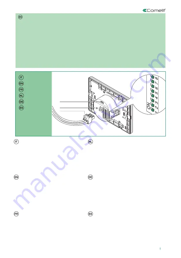 Comelit ONE/E Technical Manual Download Page 3