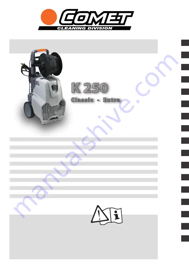 Comet K 250 Classic Instruction Manual Download Page 1