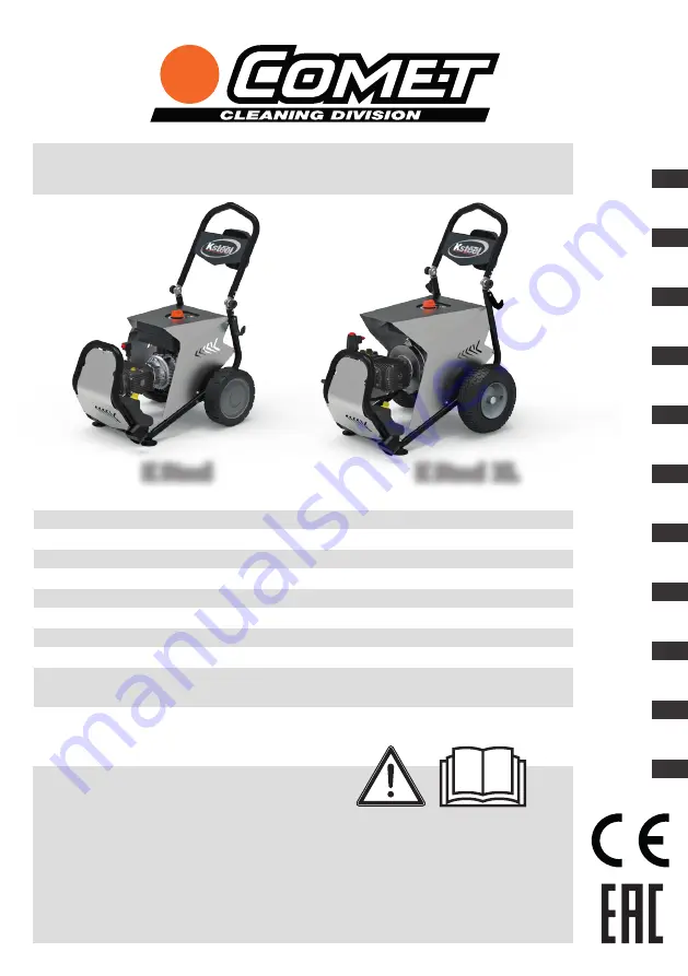 Comet K Steel Use And Maintenance Instruction Manual Download Page 1