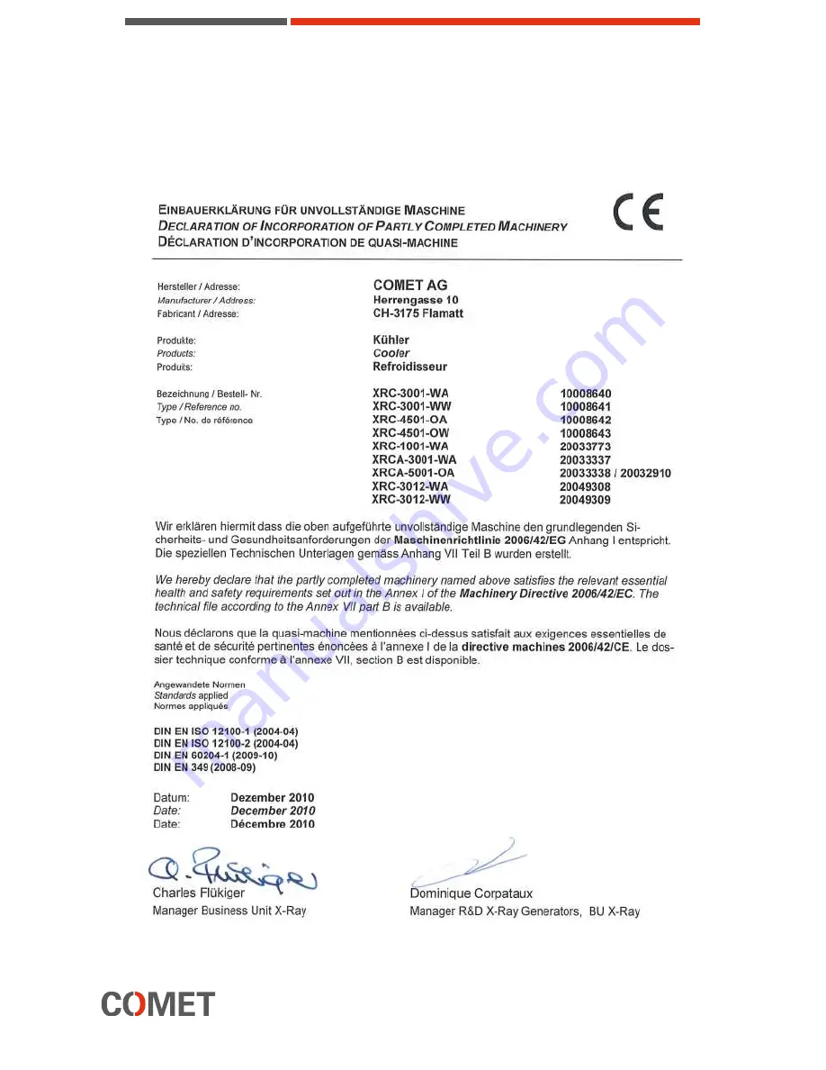 Comet XRC-3001-WA Скачать руководство пользователя страница 13