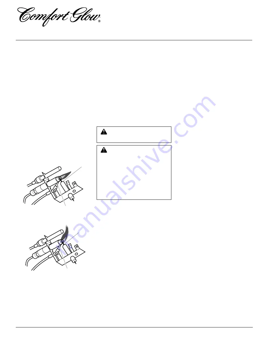 Comfort Glow CGB3924PT Owner'S Operation And Installation Manual Download Page 20