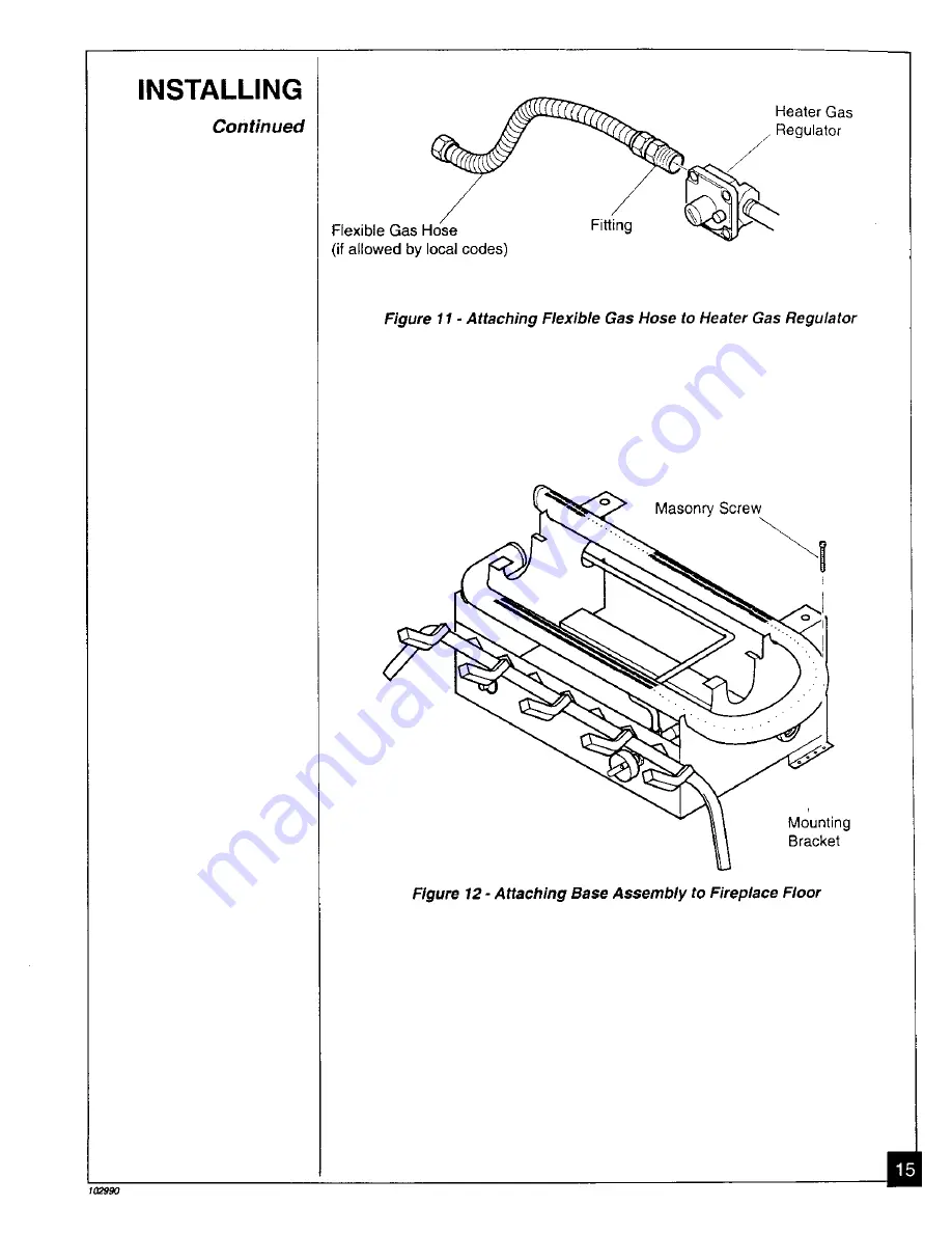 Comfort Glow CGD3924NT Owner'S Operation And Installation Manual Download Page 15