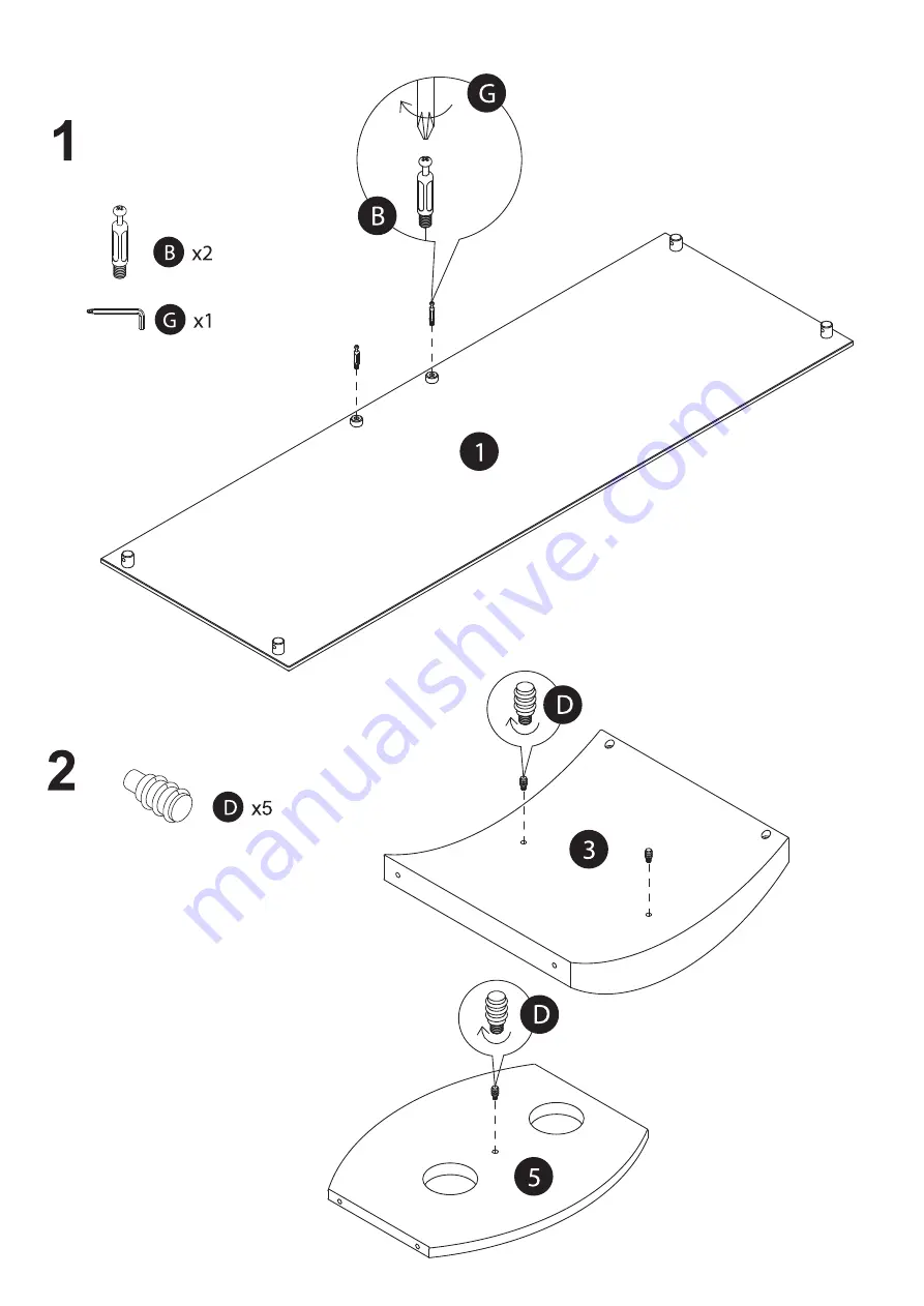 Comfort Products Onespace 50-CBTVOVWN Assembly Instructions Manual Download Page 3