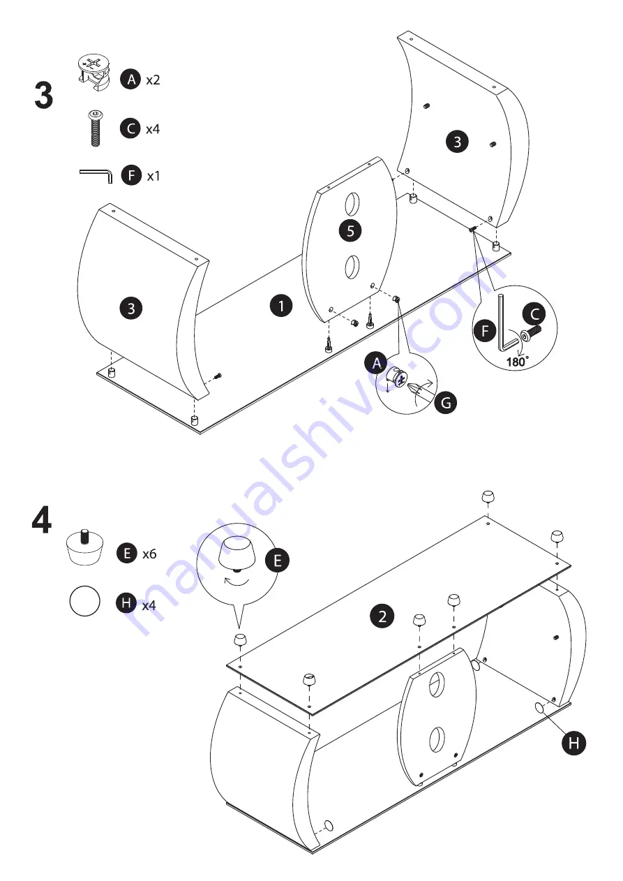 Comfort Products Onespace 50-CBTVOVWN Assembly Instructions Manual Download Page 4