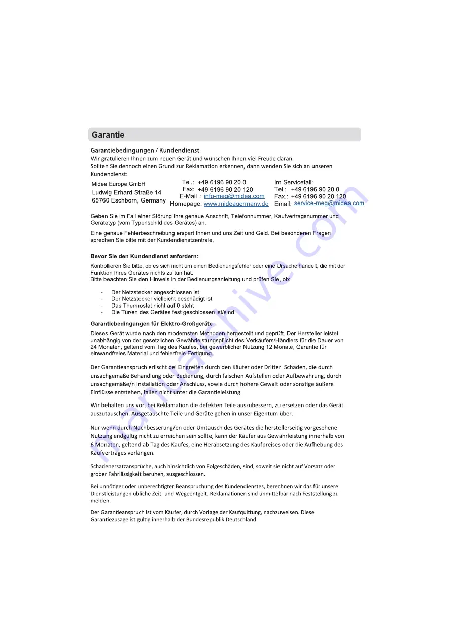 COMFREE CGV 612 di Manual Download Page 99