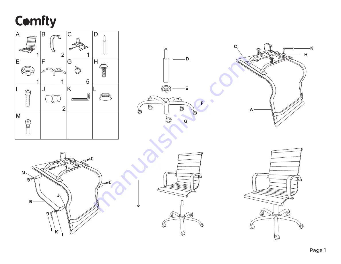 Comfty CFTYBF037H Assembly Instruction Manual Download Page 1