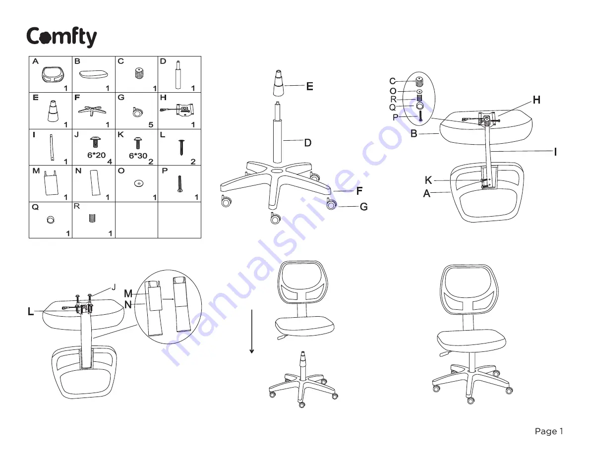 Comfty CFTYSC001 Assembly Instruction Manual Download Page 1