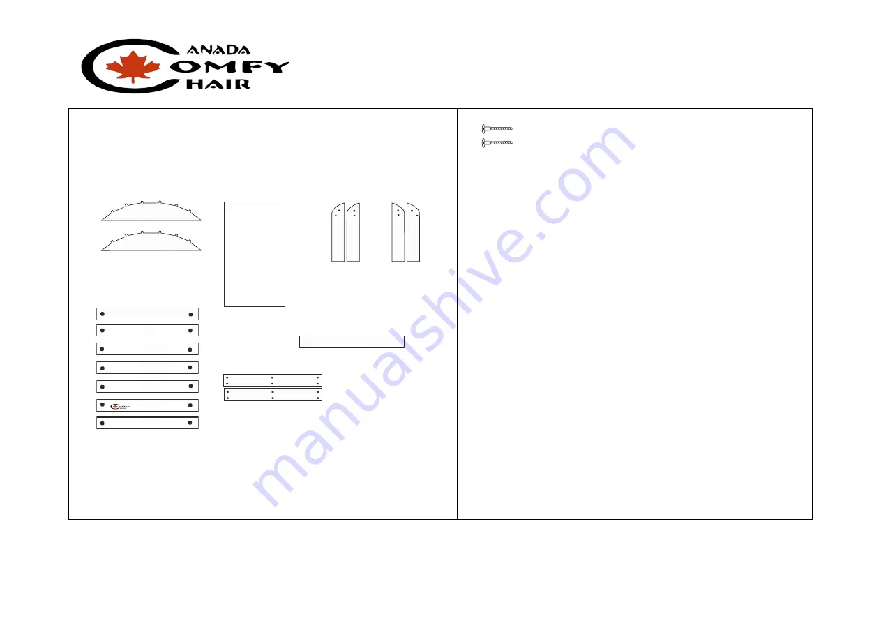 Comfy Chair CFO500 Instruction Sheet Download Page 1