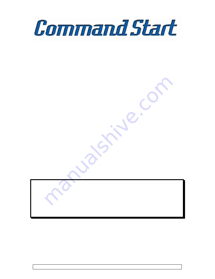 Command Start CS-480i FM User Manual Download Page 1