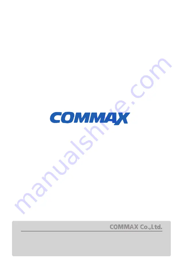 Commax 43191513 Скачать руководство пользователя страница 11