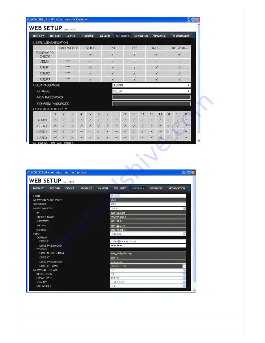 Commax CVN-0430F User Manual Download Page 82