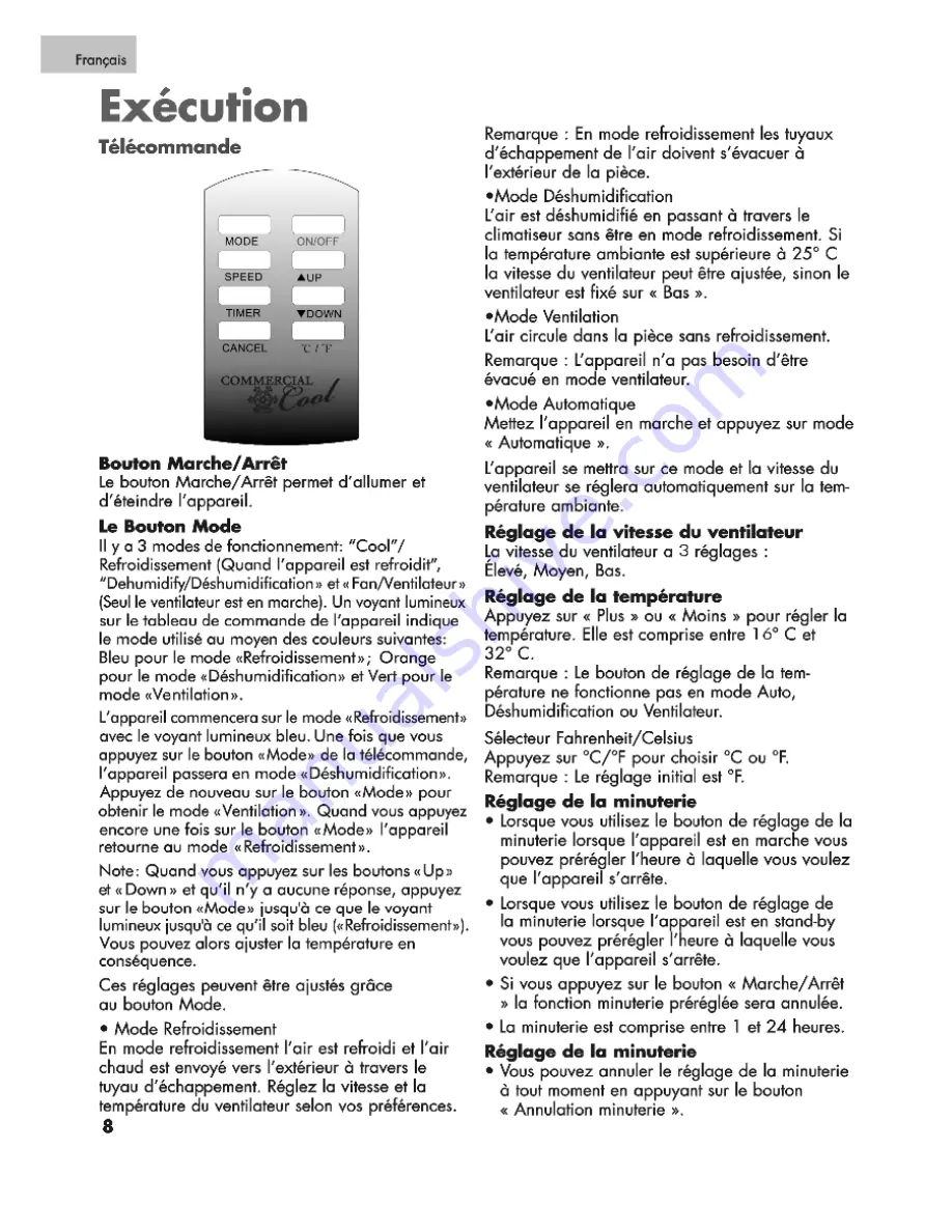 commercial cool CPR07XC9-LW User Manual Download Page 20