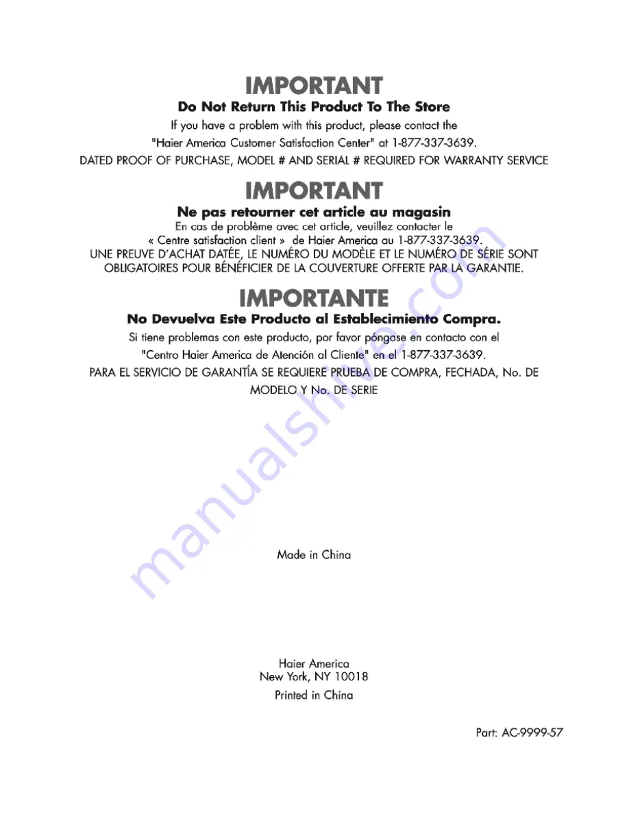 commercial cool CPR07XC9-LW User Manual Download Page 36