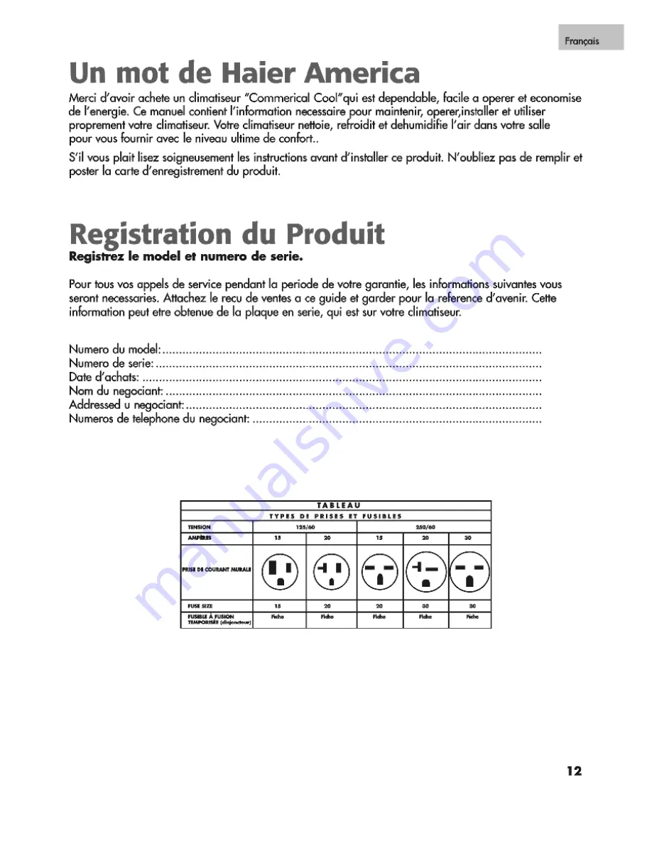 commercial cool CPR09XC7 User Manual Download Page 13