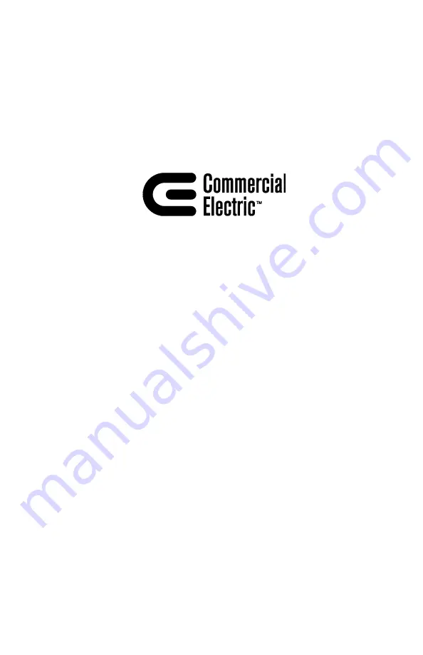 Commercial Electric 1002515057 Use And Care Manual Download Page 8