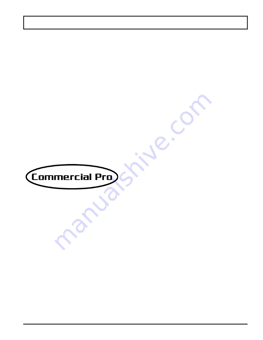 Commercial Pro CPPGM1 Instruction Manual Download Page 5