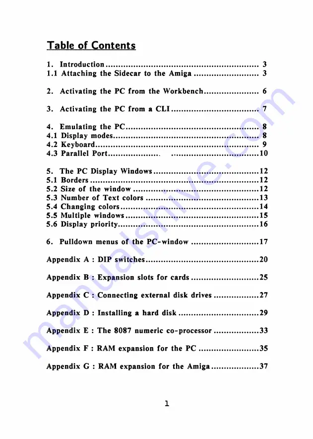 Commodore A1060 Sidecar User Manual Download Page 3