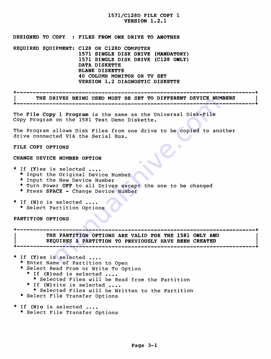 Commodore C128D Diagnostic Manual Download Page 51