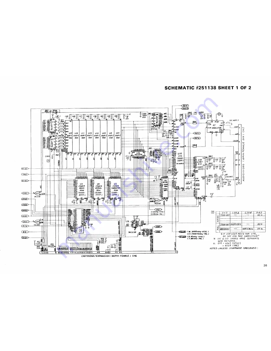 Commodore C64 Service Manual Download Page 31